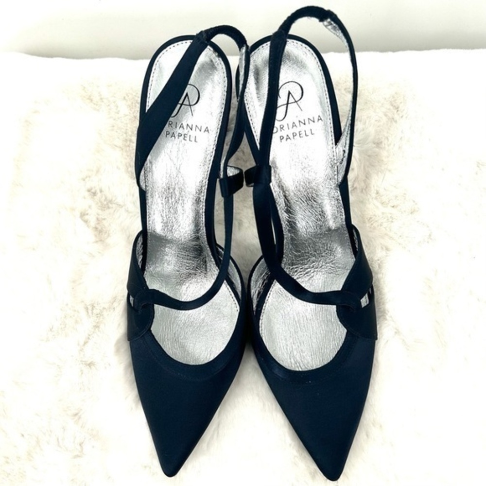 ADRIANNA PAPELL Size 10 Blue Sling Back Pointed Toe Heels